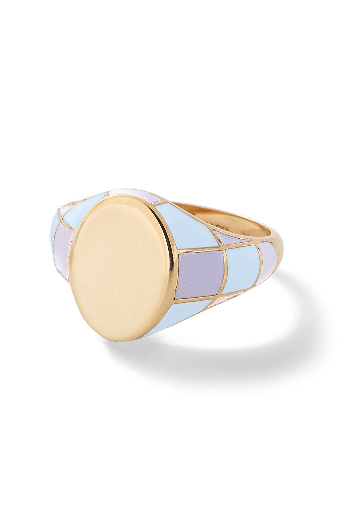 Checker Signet Ring