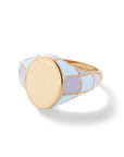 Checker Signet Ring