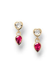 Lover + Tear Double Drop Earrings