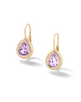 Madison Pear Bezel Drop Earrings