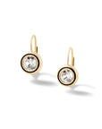 Madison Round Bezel Drop Earrings