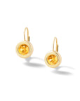 Madison Round Bezel Drop Earrings