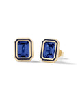 Madison Rectangle Bezel Stud Earrings