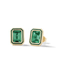 Madison Rectangle Bezel Stud Earrings