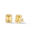 Madison Rectangle Bezel Stud Earrings