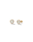 Birthstone Bezel Baby Studs