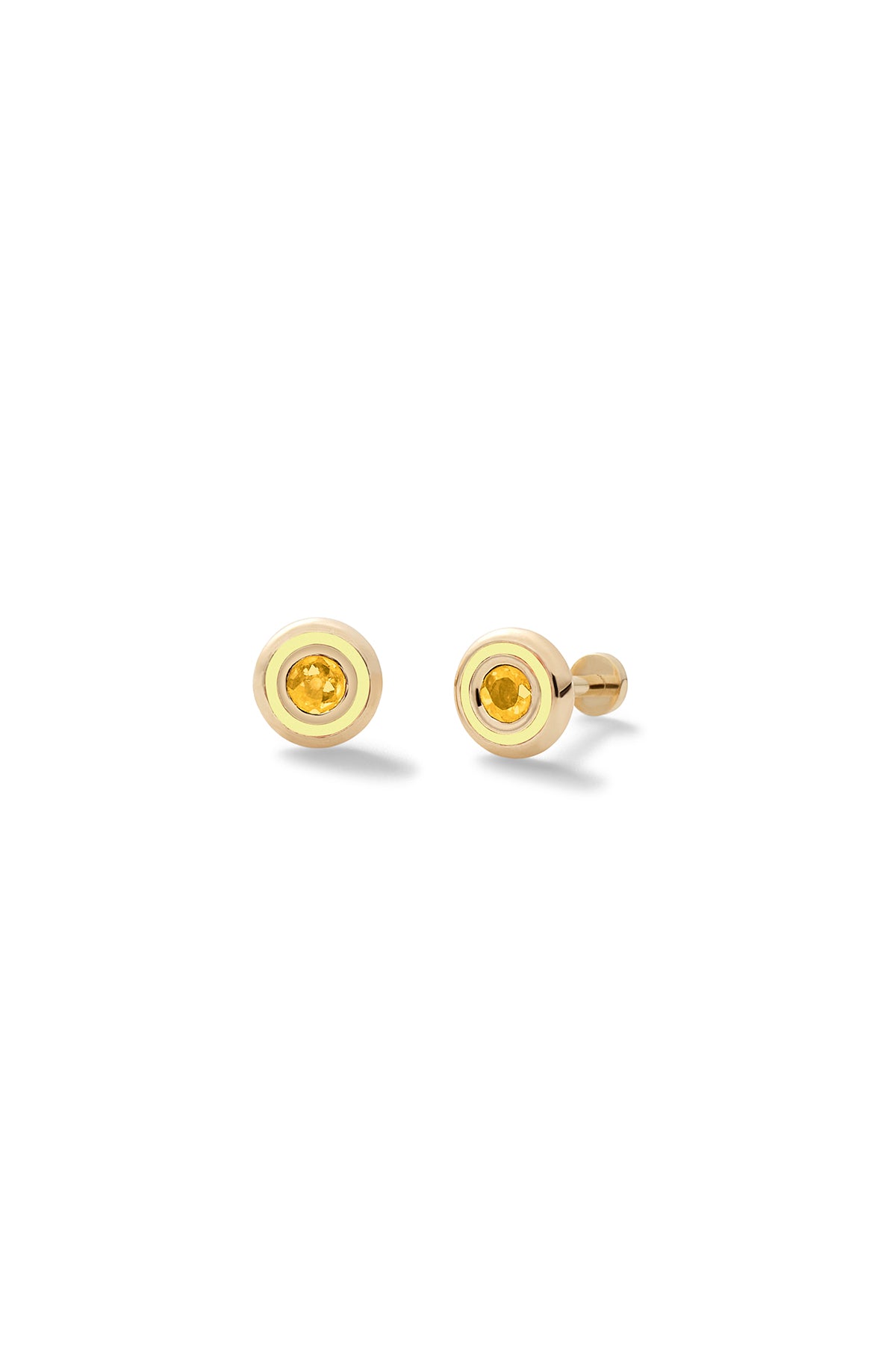 Birthstone Bezel Baby Studs