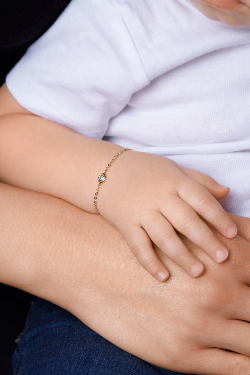 Gold Nazariya Bracelet for Babies | Sapphire Sorbet Baby Boutique