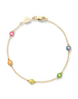 Diamond Enamel Bezel By the Yard Bracelet