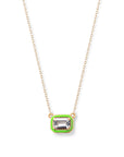 Rectangular Cocktail Necklace - White Topaz