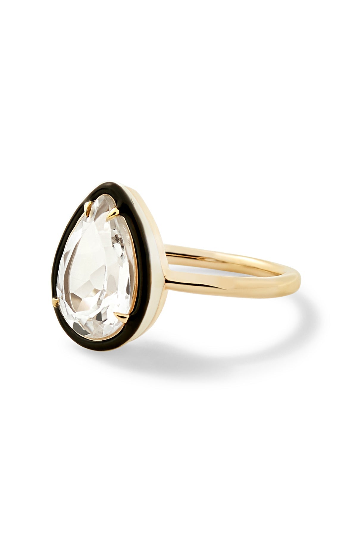 Pear Cocktail Ring - White Topaz