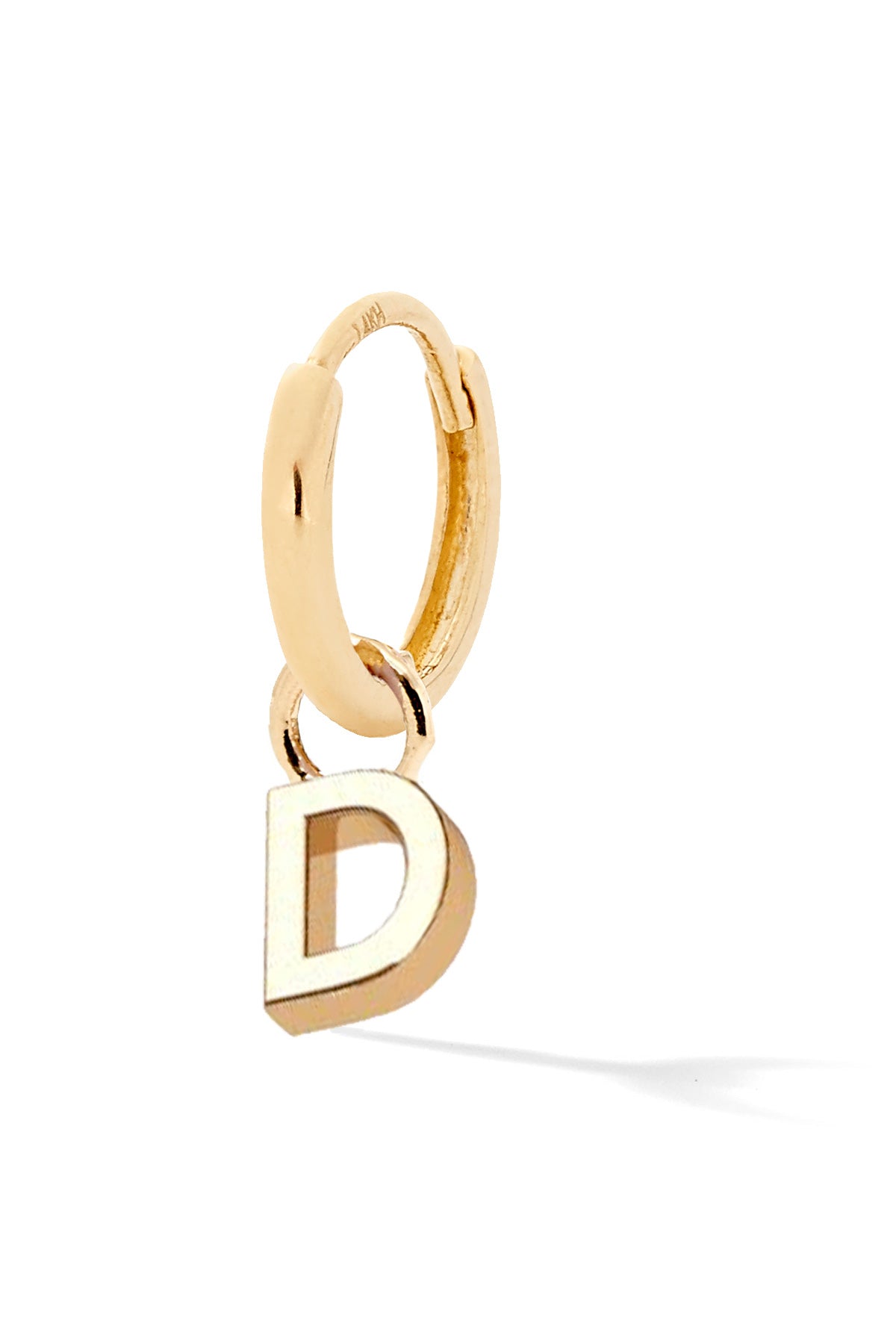 Letter Gold Huggie