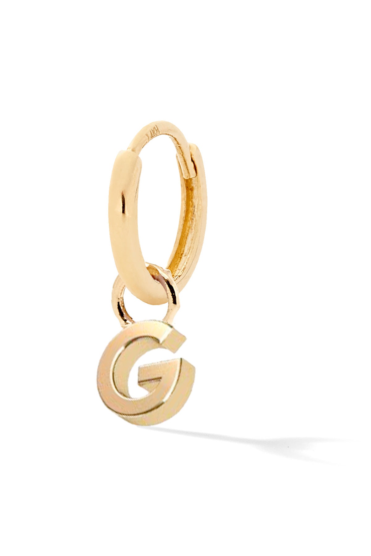 Letter Gold Huggie