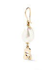 Stellar Letter Pearl Drop Earring