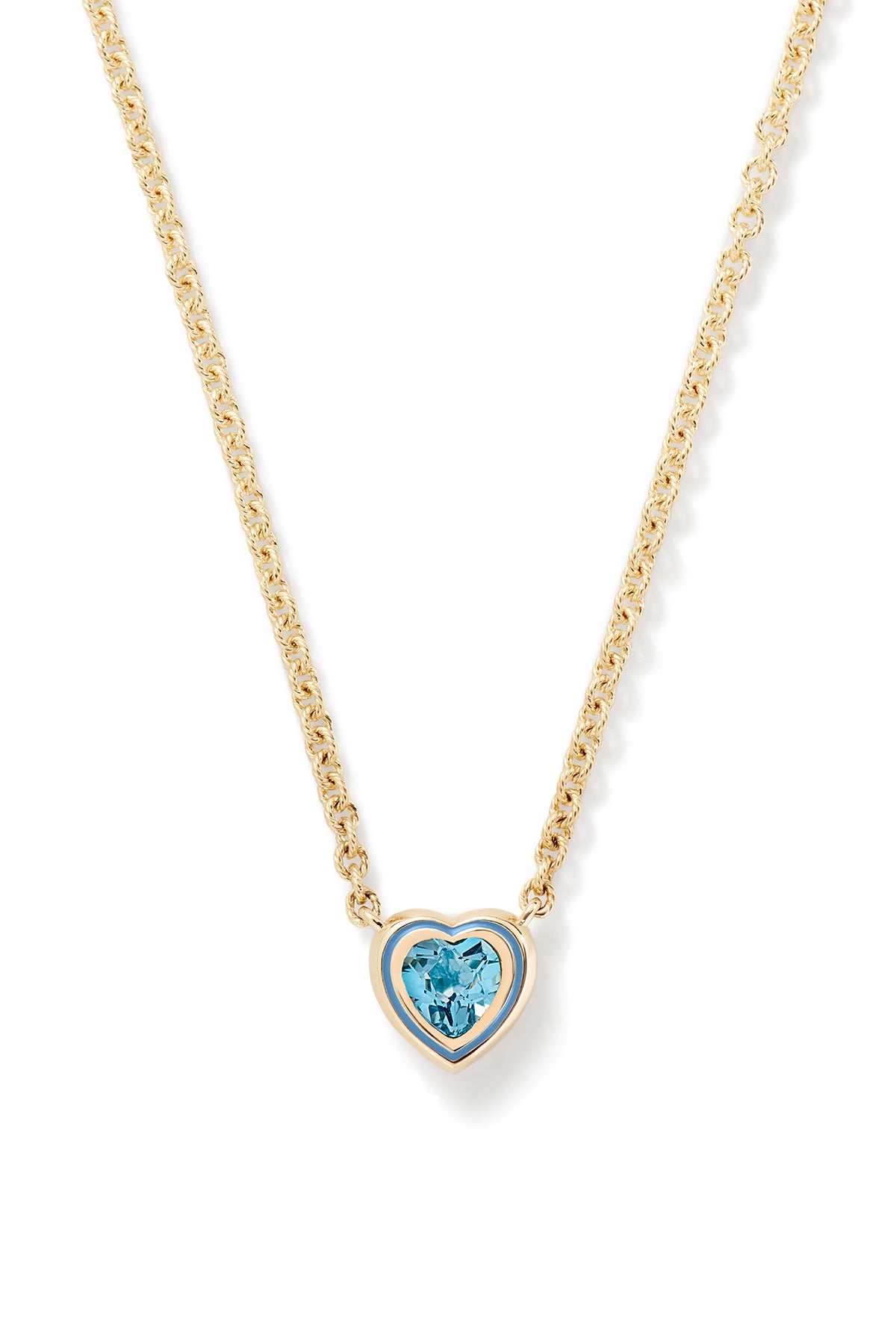 Madison Necklace with Heart Bezel Stone