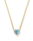 Madison Necklace with Heart Bezel Stone