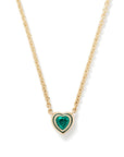 Madison Necklace with Heart Bezel Stone