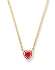 Madison Necklace with Heart Bezel Stone