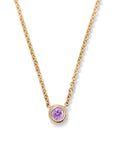 Madison Necklace with Round Bezel Stone