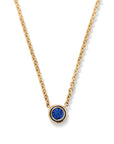 Madison Necklace with Round Bezel Stone