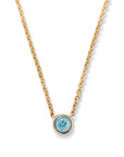 Madison Necklace with Round Bezel Stone