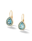 Madison Pear Bezel Drop Earrings