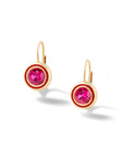 Madison Round Bezel Drop Earrings