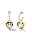 Madison Hoops with Heart Bezel Charm