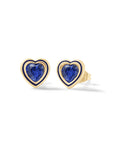 Madison Heart Bezel Stud Earrings