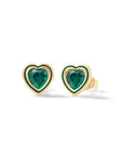 Madison Heart Bezel Stud Earrings