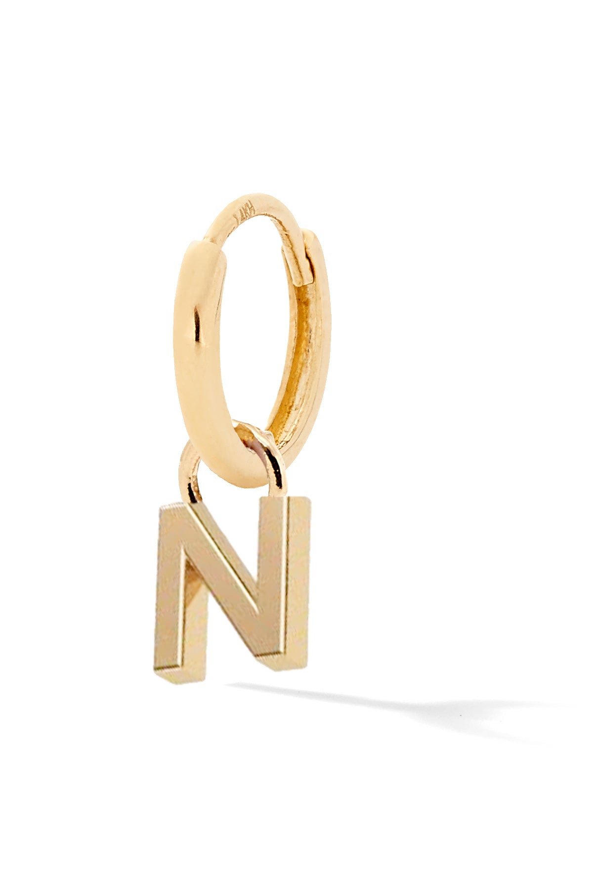 Letter Gold Huggie