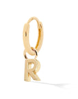 Letter Gold Huggie