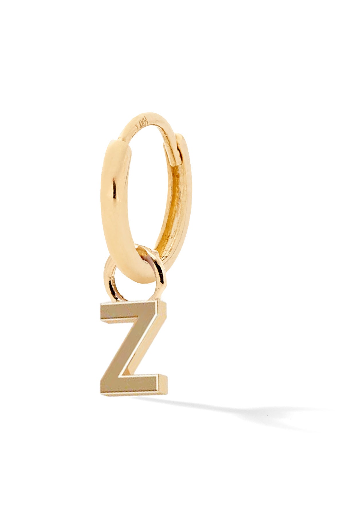 Letter Gold Huggie