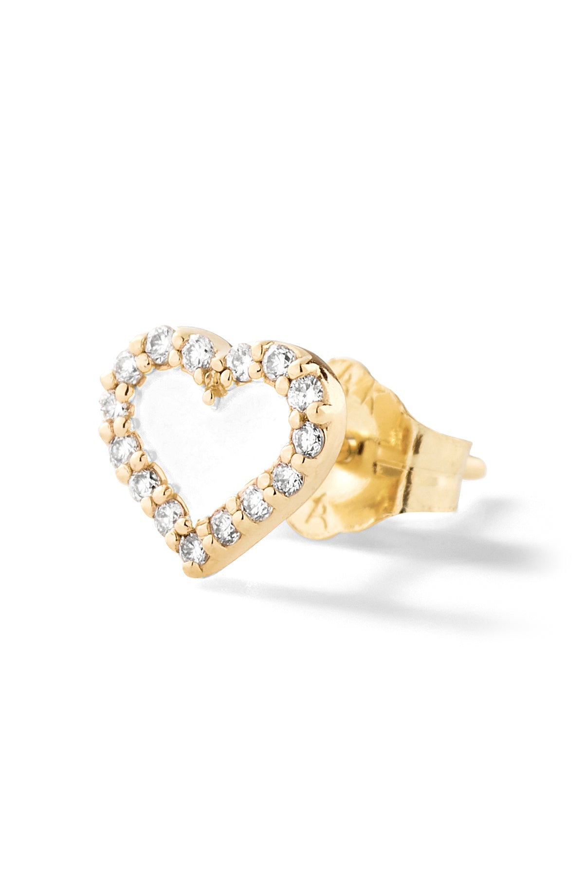 Heart Diamond Stud