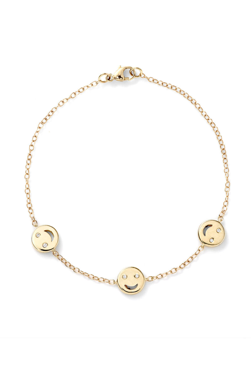 Pearl & Gold Happy Face Bracelet – Jones & Daughters